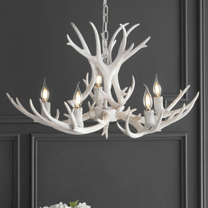 Eldora Adjustable Resin Antler 5-Light LED Chandelier