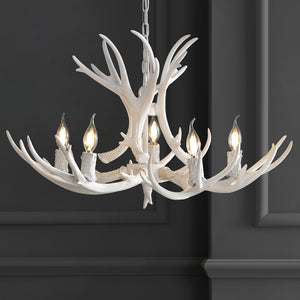 Eldora Adjustable Resin Antler 5-Light LED Chandelier