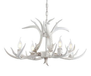 Eldora Adjustable Resin Antler 4-Light LED Chandelier