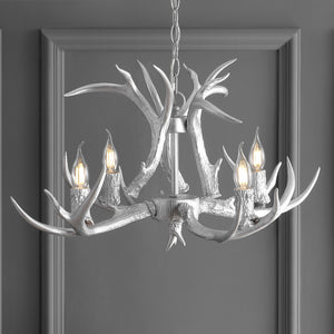 Eldora Adjustable Resin Antler 4-Light LED Chandelier