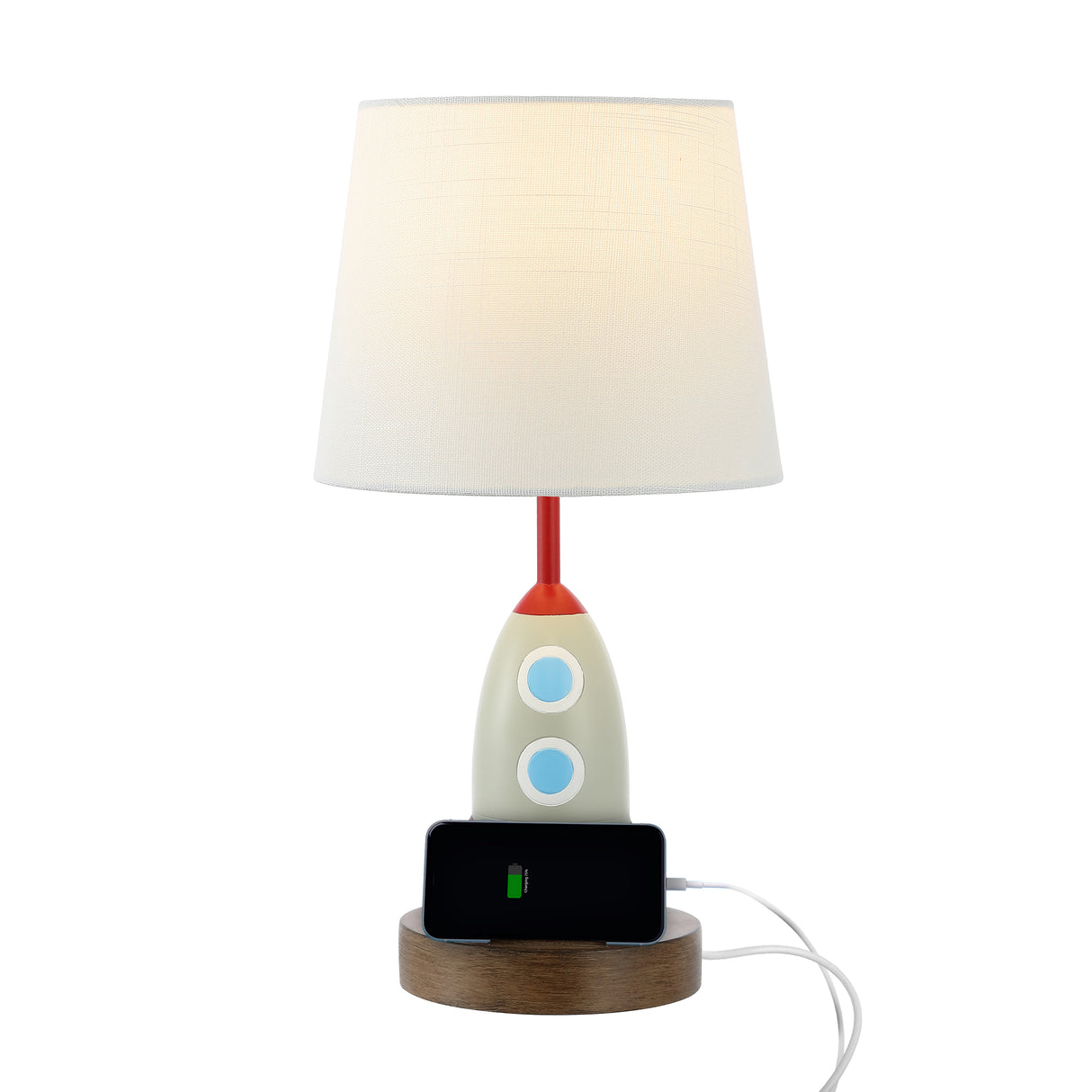Houston-Coastal-Style-Iron/Resin-Rocket-LED-Kids'-Table-Lamp-with-Phone-Stand-and-USB-Charging-Port-Kids-Lighting