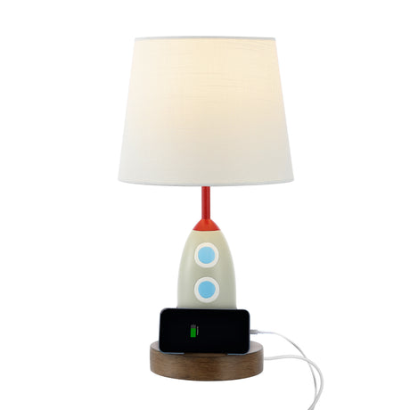 Houston-Coastal-Style-Iron/Resin-Rocket-LED-Kids'-Table-Lamp-with-Phone-Stand-and-USB-Charging-Port-Kids-Lighting