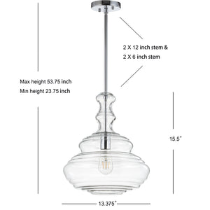 Bettina Glass/Metal LED Pendant