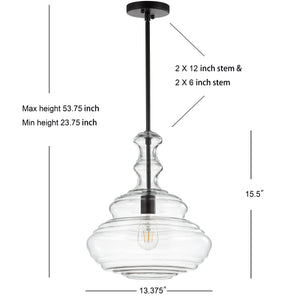 Bettina Glass/Metal LED Pendant