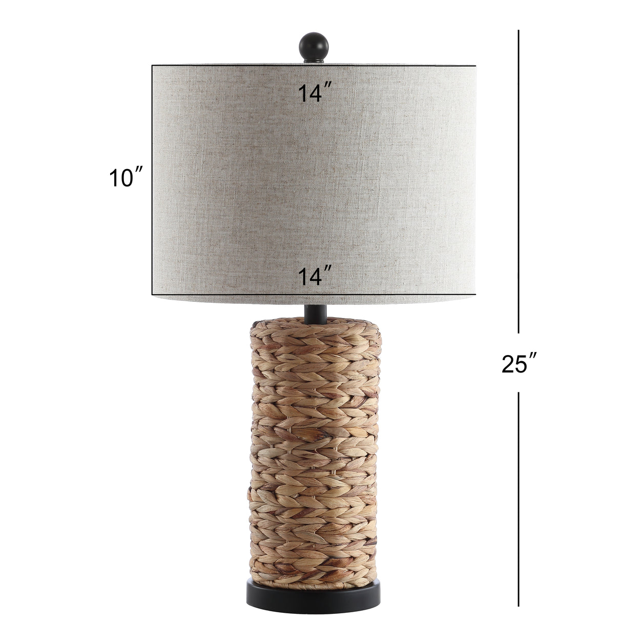 Elicia 1-Light Coastal Water Hyacinth LED Table Lamp