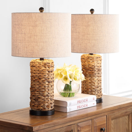 Elicia 1-Light Coastal Water Hyacinth LED Table Lamp