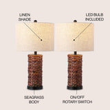 Elicia Coastal Water Hyacinth LED Table Lamp
