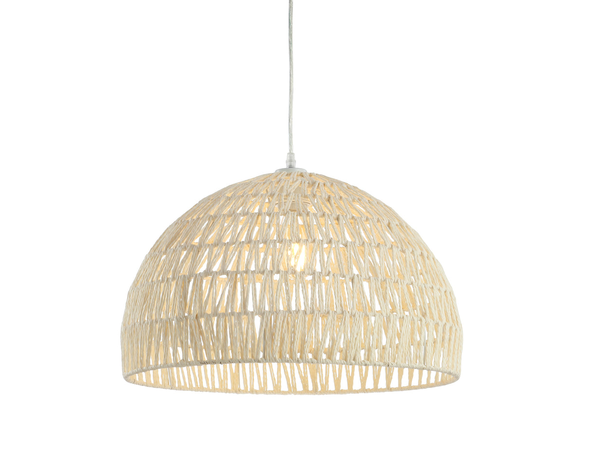 Campana-1-Light-Bohemian-Modern-Woven-Rope/Iron-LED-Pendant-Pendants