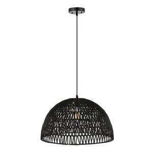 Campana 1-Light Bohemian Modern Woven Rope/Iron LED Pendant