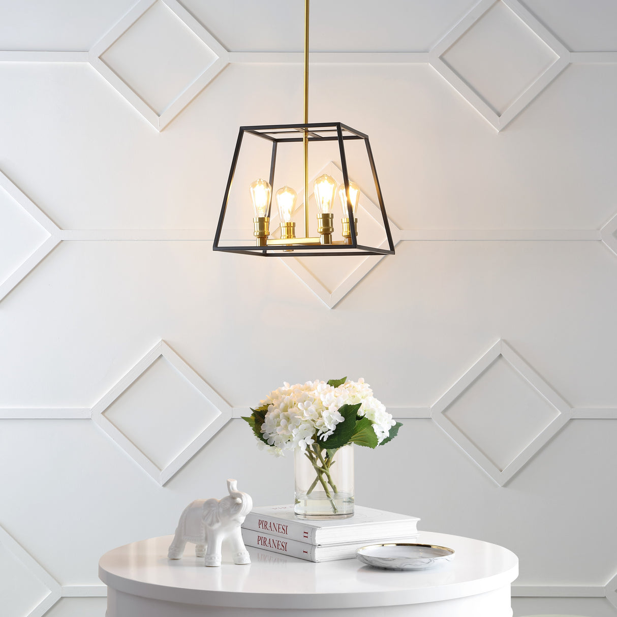 Lloyd 4-Light Farmhouse Industrial Iron LED Pendant