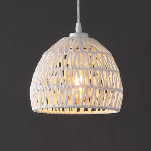 Campana 1-Light Bohemian Modern Woven Rope/Iron LED Pendant