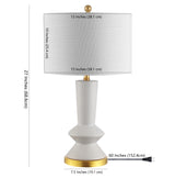 Ziggy Ceramic/Iron Contemporary Glam LED Table Lamp