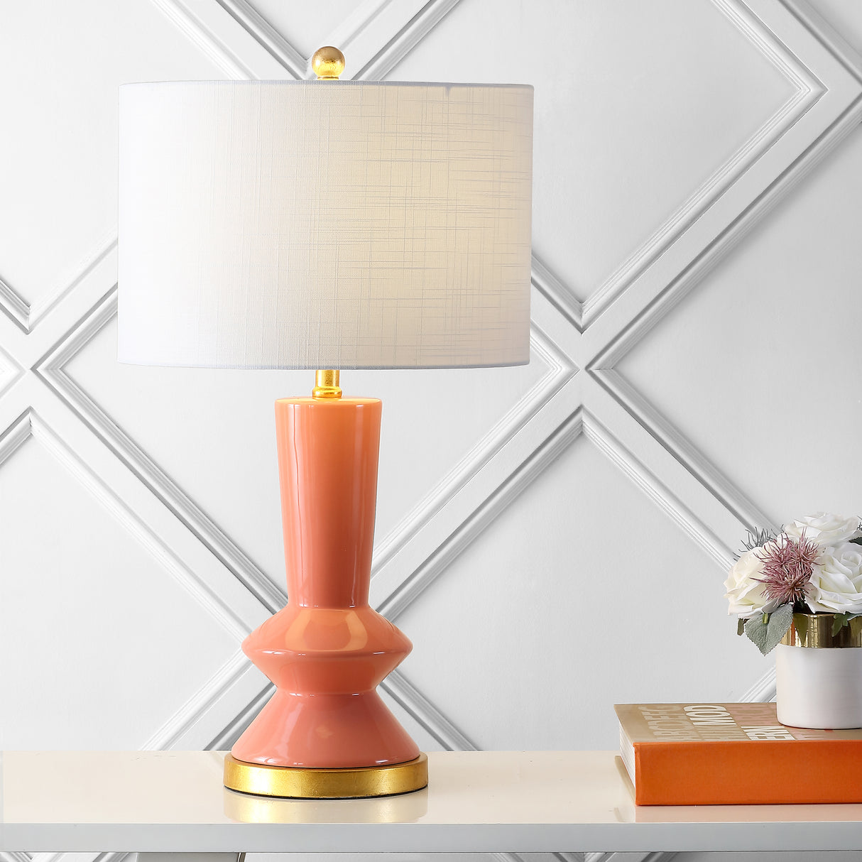 Ziggy Ceramic/Iron Contemporary Glam LED Table Lamp