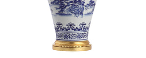 Zhou Ceramic/Iron Traditional Cottage LED Table Lamp