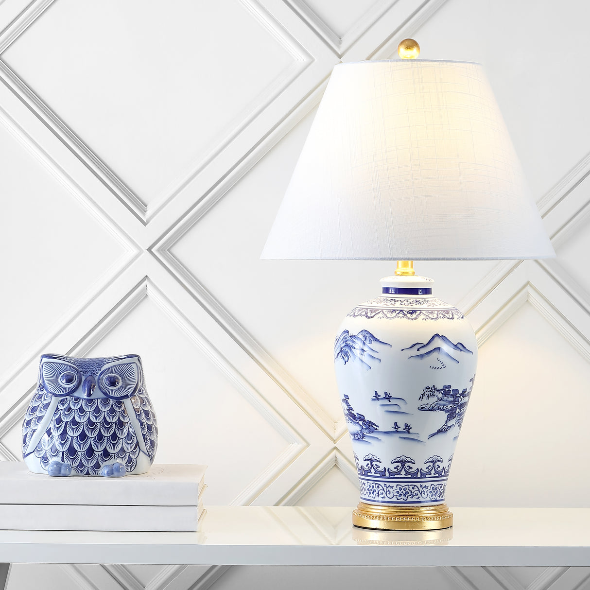 Zhou-Ceramic/Iron-Traditional-Cottage-LED-Table-Lamp-Table-Lamps