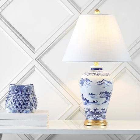 Zhou-Ceramic/Iron-Traditional-Cottage-LED-Table-Lamp-Table-Lamps