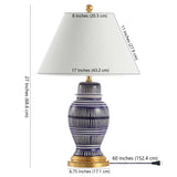 Reed Ceramic/Iron Modern Coastal LED Table Lamp