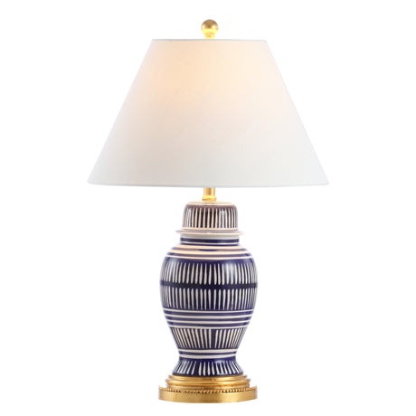 Reed Ceramic/Iron Modern Coastal LED Table Lamp