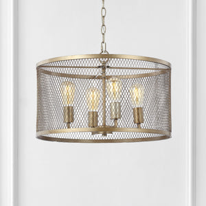 Pen Iron Adjustable Industrial Mesh LED Pendant