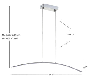 Roxanna Dimmable Adjustable Integrated LED Metal Linear Pendant