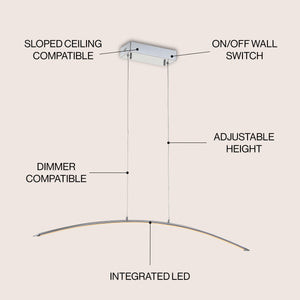 Roxanna Dimmable Adjustable Integrated LED Metal Linear Pendant