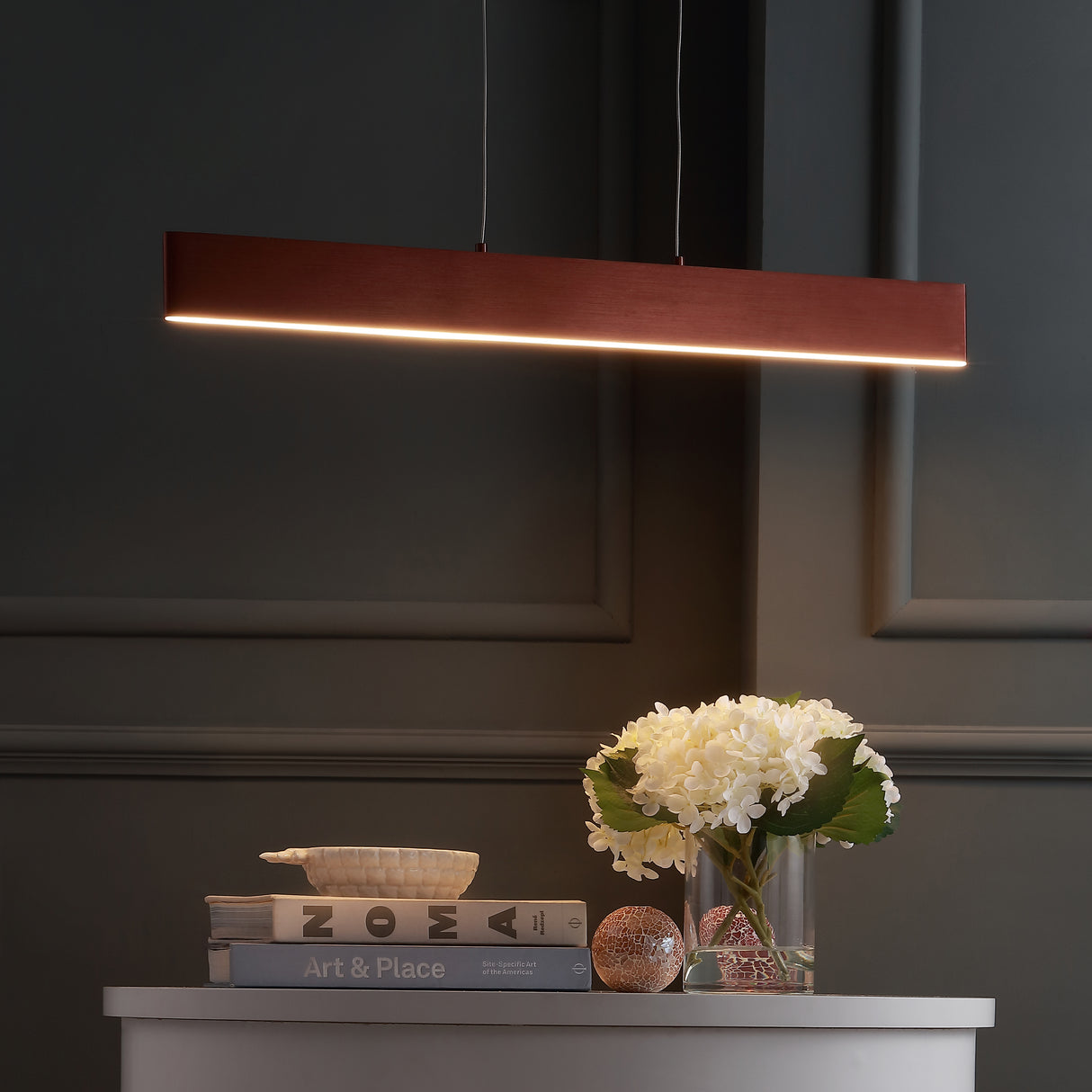 Draper Dimmable Adjustable Integrated LED Metal Linear Pendant