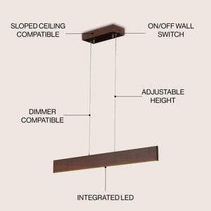 Draper Adjustable Integrated LED Metal Linear Pendant