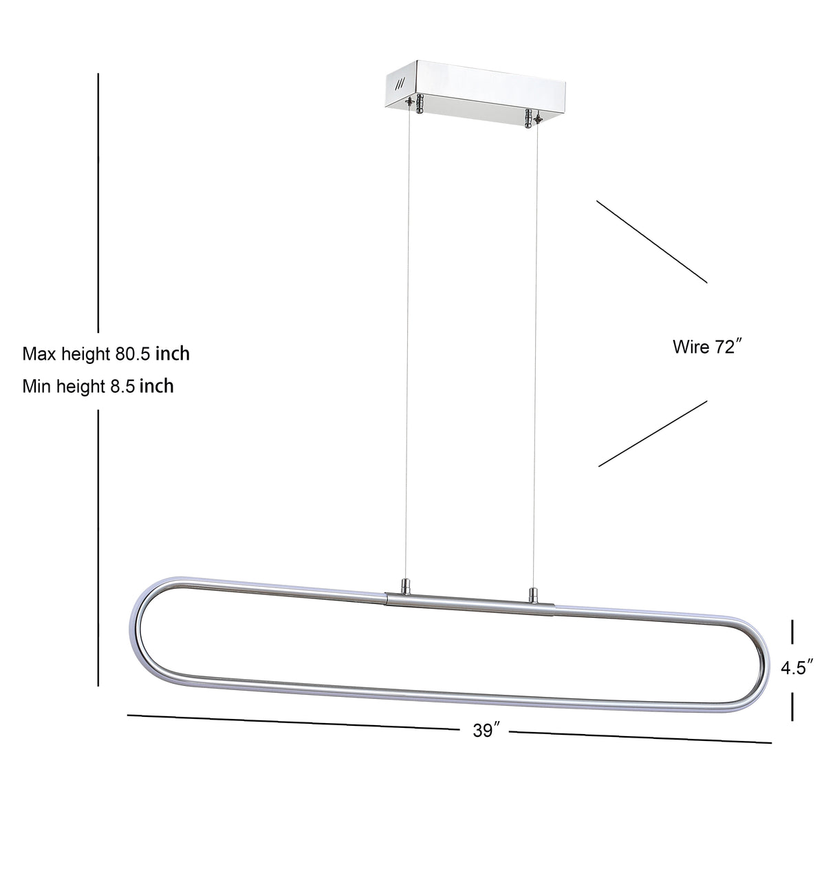 Ned Dimmable Adjustable Integrated LED Metal Linear Pendant