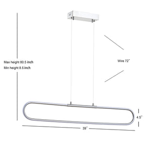 Ned Dimmable Adjustable Integrated LED Metal Linear Pendant