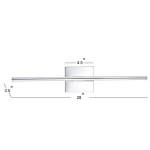 Makena modern minimalist dimmable integrated led metal wall sconce