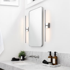 Makena modern minimalist dimmable integrated led metal wall sconce