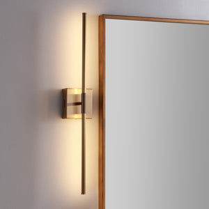 Makena modern minimalist dimmable integrated led metal wall sconce