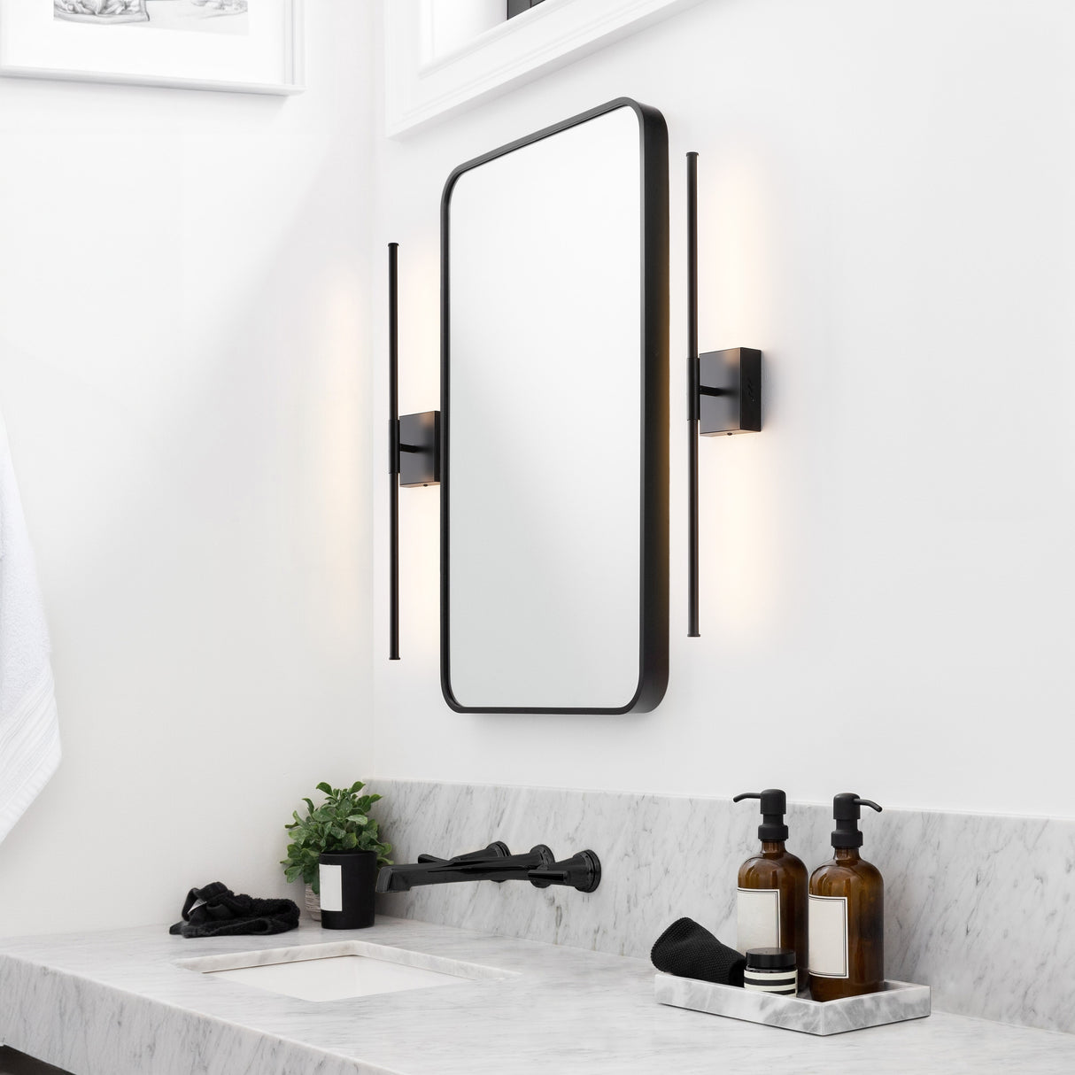 Makena modern minimalist dimmable integrated led metal wall sconce