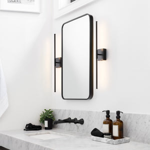Makena modern minimalist dimmable integrated led metal wall sconce