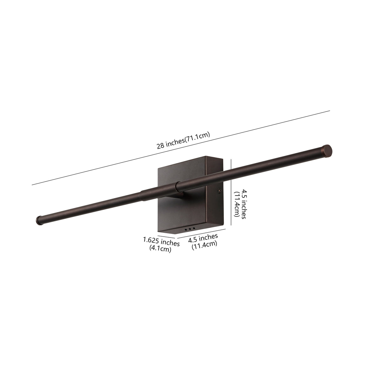 Makena modern minimalist dimmable integrated led metal wall sconce