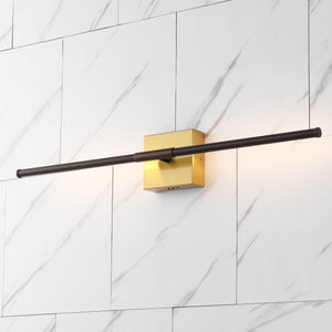 Makena modern minimalist dimmable integrated led metal wall sconce