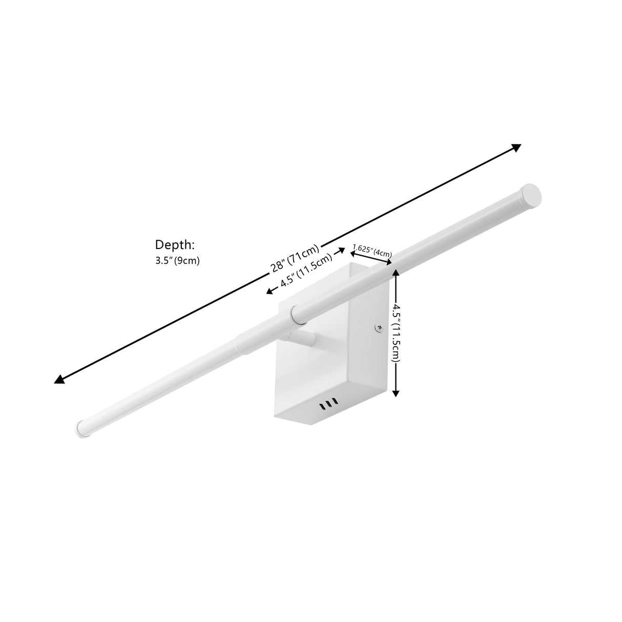 Makena modern minimalist dimmable integrated led metal wall sconce