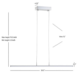 Conley Dimmable Adjustable Integrated LED Metal Linear Pendant