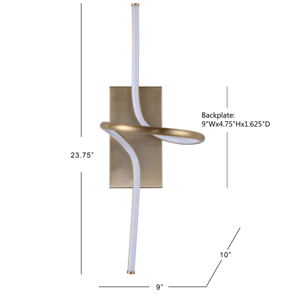 Sketch Minimalist Metal Integrated LED Vanity Light Sconce
