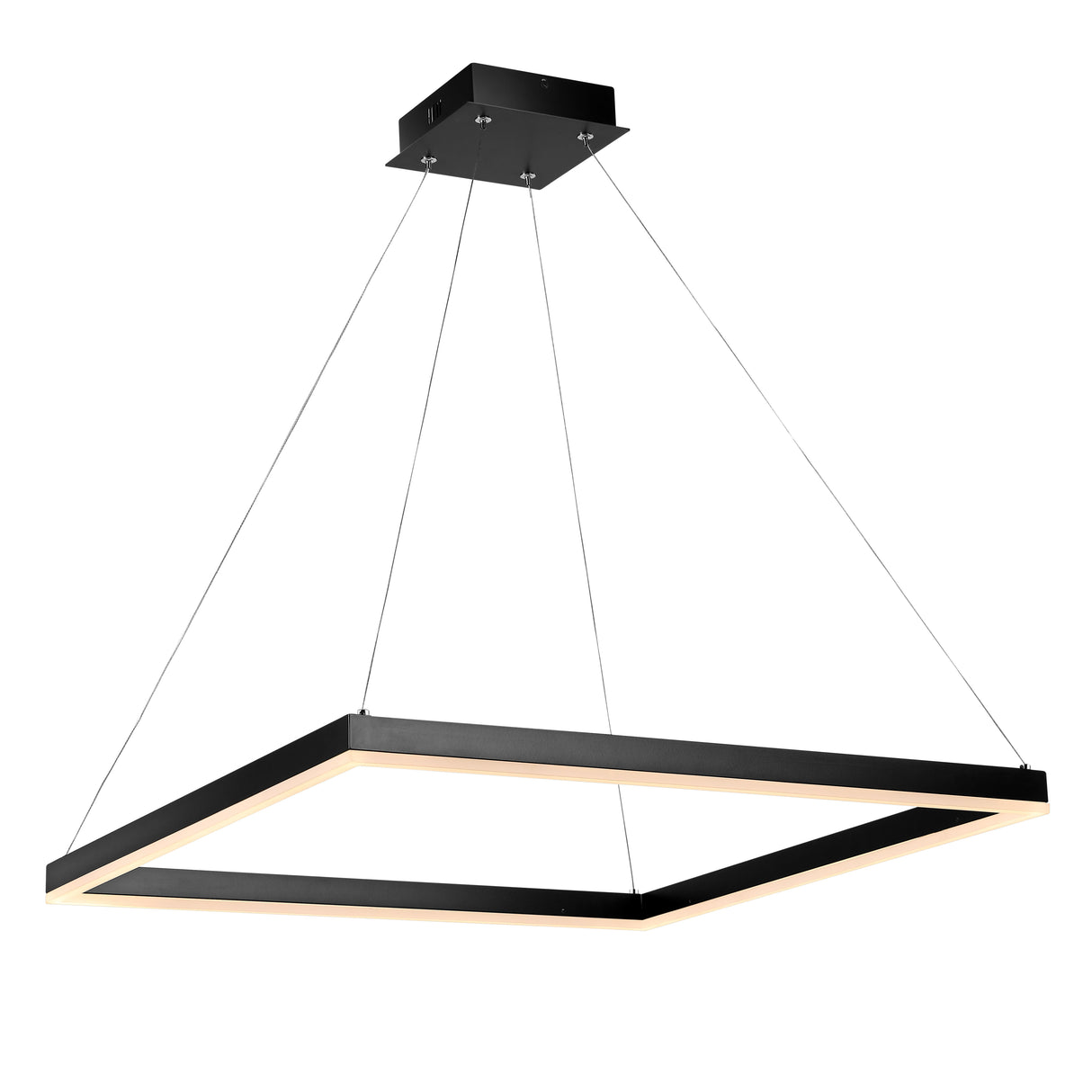 Nero Square Contemporary Modern Metal Integrated LED Pendant Light