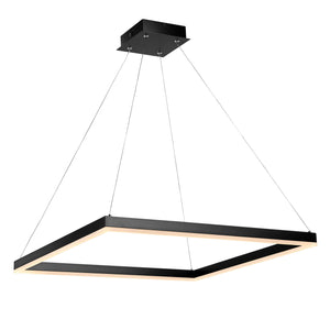 Nero Square Contemporary Modern Metal Integrated LED Pendant Light