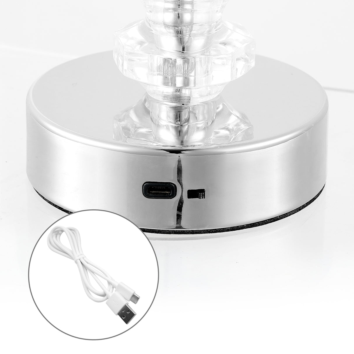 Lillian Bohemian Classic Acrylic Rechargeable Integrated Portable LED Table Lamp