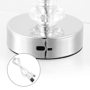 Lillian Bohemian Classic Acrylic Rechargeable Integrated Portable LED Table Lamp