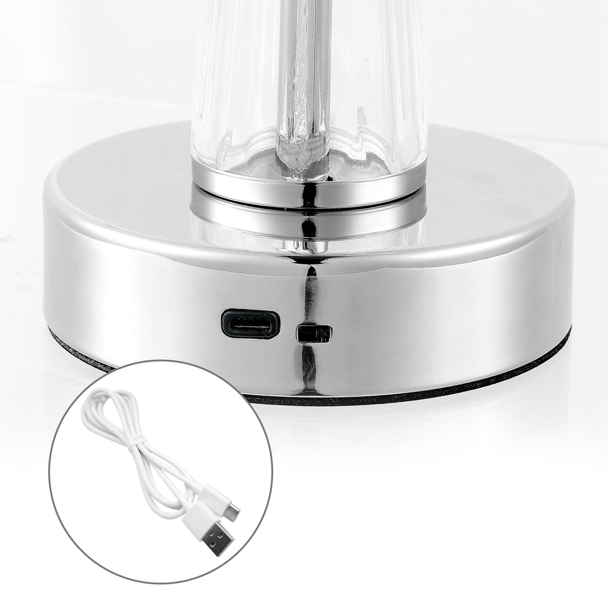Madelyn Bohemian Classic Acrylic Rechargeable Integrated Portable LED Table Lamp