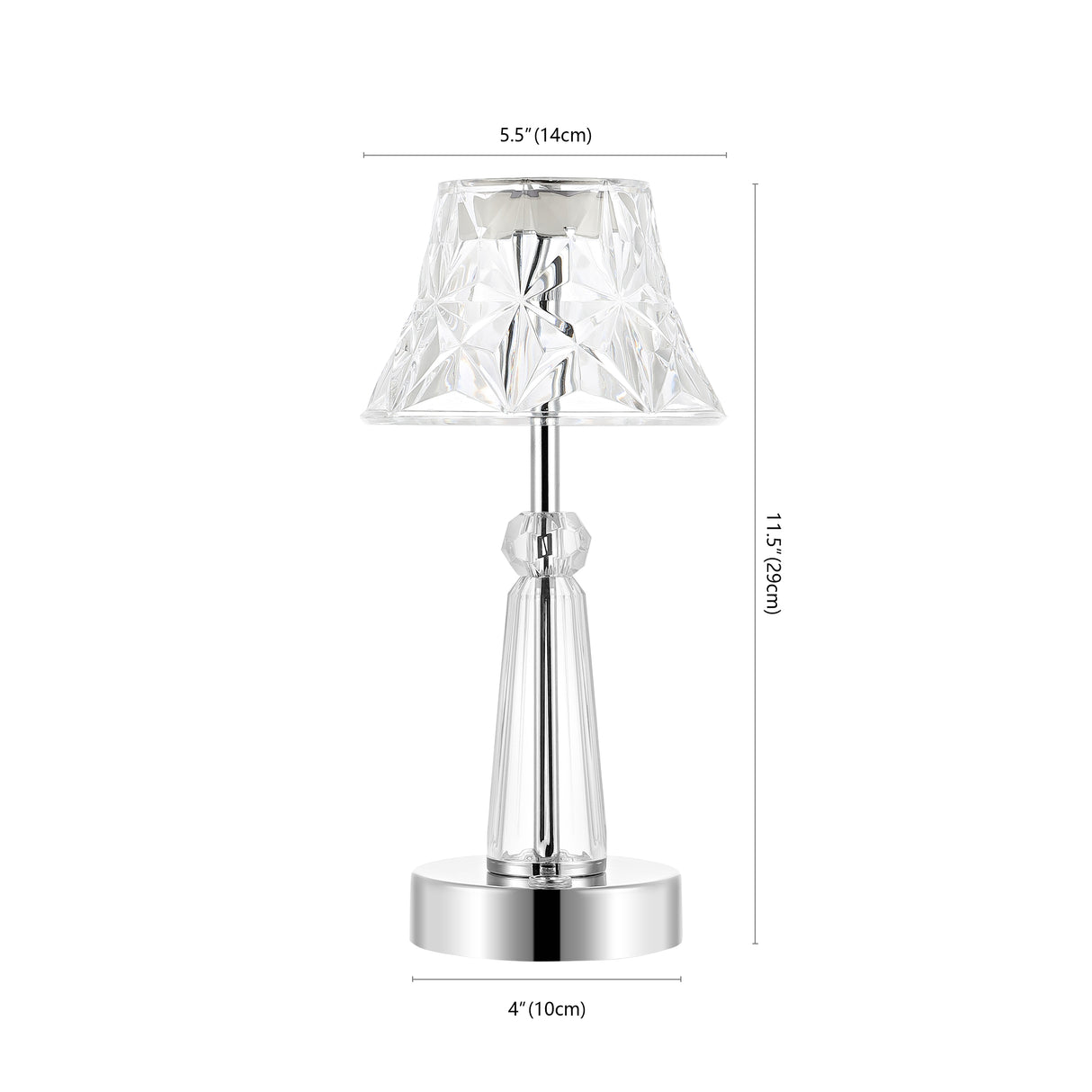 Madelyn Bohemian Classic Acrylic Rechargeable Integrated Portable LED Table Lamp