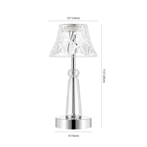 Madelyn Bohemian Classic Acrylic Rechargeable Integrated Portable LED Table Lamp