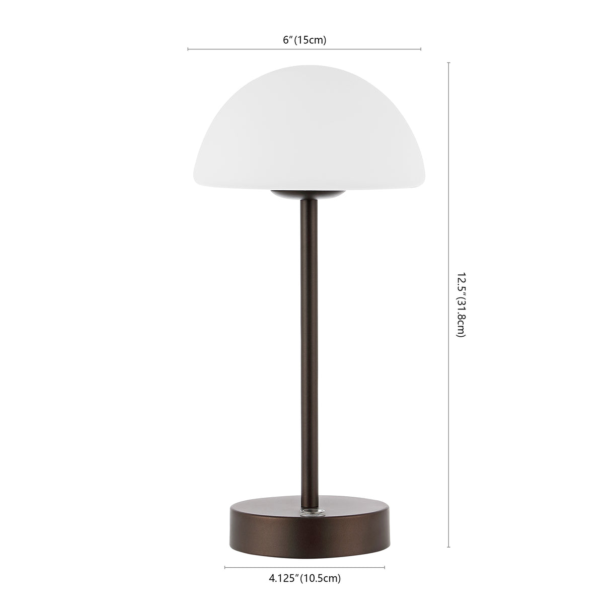 Xavier Bohemian Farmhouse Iron Rechargeable Integrated Portable LED Table Lamp
