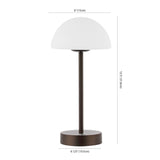 Xavier Bohemian Farmhouse Iron Rechargeable Integrated Portable LED Table Lamp