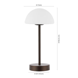 Xavier Bohemian Farmhouse Iron Rechargeable Integrated Portable LED Table Lamp