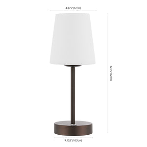 Carson Bohemian Farmhouse Iron Rechargeable Integrated Portable LED Table Lamp